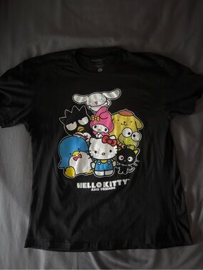 Hello Kitty Black Logo Crewneck Tee